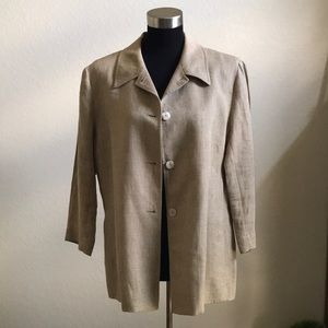 LAFAYETTE 148 NEW YORK Linen Jacket 3/4 sleeves 12